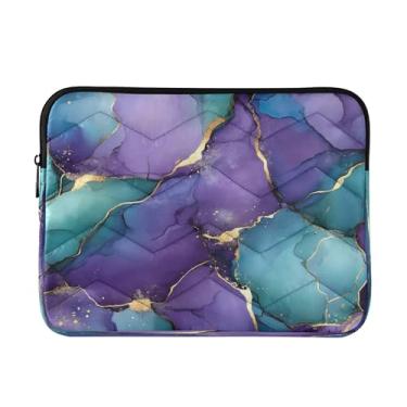 Imagem de Bolsas marmorizadas douradas roxas para trabalho, bolsas de laptop masculinas de 33 a 13,3 polegadas, bolsa feminina média para laptop, Mármore roxo dourado, Medium
