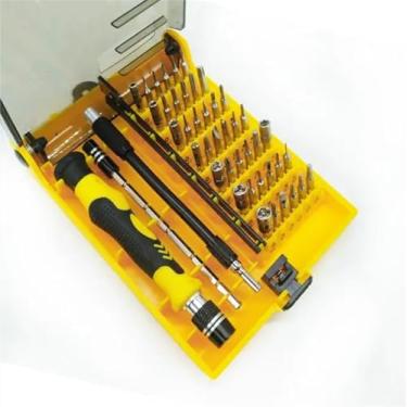 Imagem de Conjunto de chaves de fenda 45 em 1, conjunto de chaves de fenda magnéticas, ferramentas de precisão com pinça, conjunto de ferramentas manuais, 1 peça