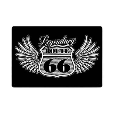 Imagem de Placa De Metal Vintage Route 66, Pôster De Parede Para Decoração De Ca