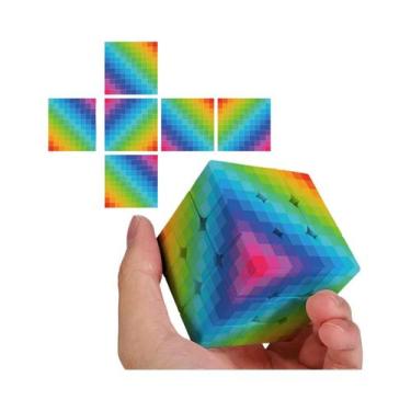 Imagem de Cubo Mágico Gradiente De Cores 3x3x3 Impresso Em UV Brinquedo Antiestr