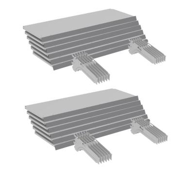 Imagem de Kit 12 Bandejas Gondola Ponta FIT 40 Branco 12X 30x78 Pe Cin