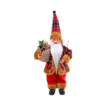 Imagem de Boneco De Papai Noel Em Pé, Enfeite De Natal, Decoração De Janela Para