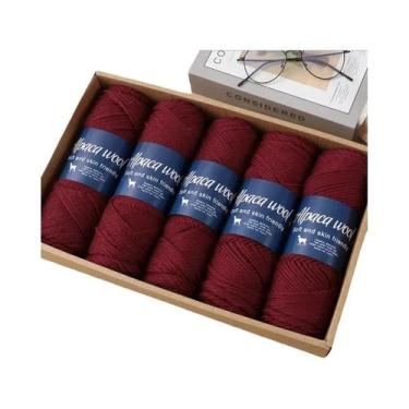 Imagem de Fio De Lã De Alpaca Quente E Elegante 500g Grosso Para Suéteres, Corta