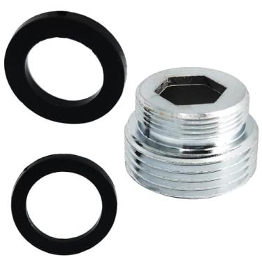 Imagem de 2 peças rosca macho G3/10.2 cm para rosca macho M22 kit adaptador aerador torneira, torneira de latão, conexão de encaixe do adaptador de mangueira de água (prata)