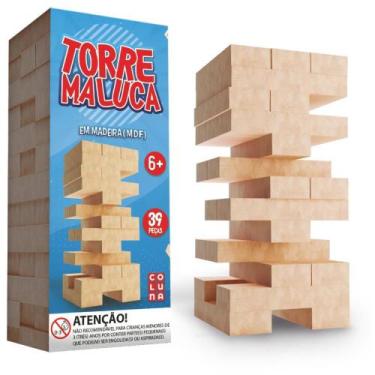 Imagem de Jogo Diverso Torre Maluca 39 Peças de Madeira