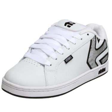 Imagem de Etnies Tênis de skate masculino Fader, Branco/Preto, 7.5