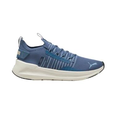 Imagem de PUMA Tênis de corrida masculino Softride Symmetry Fuzion, Índigo escuro/azul claro/neve alpina, 46