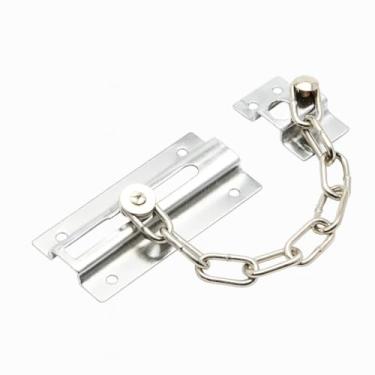 Imagem de Fecho Trava Porta com Corrente em Metal De Segurança Para Porta Pega Ladrão Apartamento Casa Hotel (3 pecas)