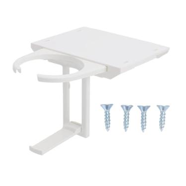 Imagem de Zerodis Suporte para Copos Dobrável Sob a Mesa, Organizadores de Bebidas Ajustáveis, Suporte para Copos Estilo Garra, Sem Adesivo de Broca para Mesa de ou Balcões,