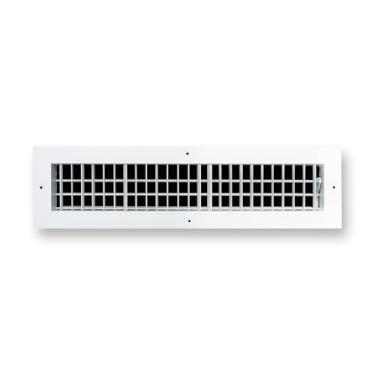 Imagem de Serve para grade de suprimento de ar ajustável de alumínio com abertura de duto 20x4 da Handua | À prova de ferrugem | Grade de cobertura de ventilação de registro para parede lateral e teto | Branco