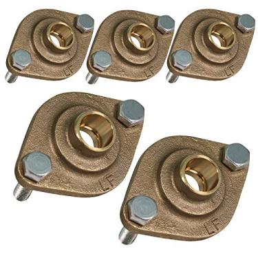 Imagem de Midline Valve Kit de flange circuladora S1550-5 com juntas, porcas e parafusos para bombas Grundfos Latão 3,8 cm SWT (pacote com 10)