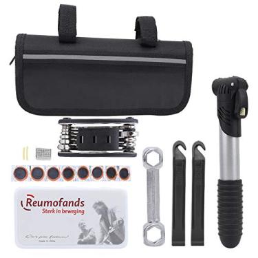 Imagem de Kits de ferramentas de bicicleta Ferramenta profissional multifuncional para reparo de pneus de bicicleta Bolsa de ferramentas essenciais para ciclismo com chave 16 em 1 Bomba