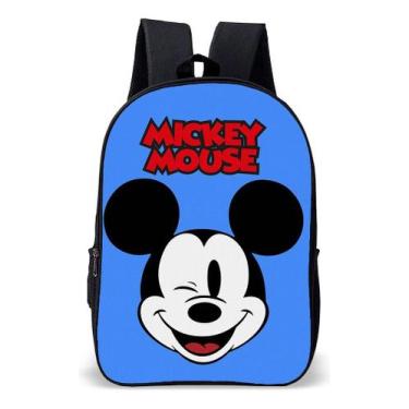 Imagem de Mochila Infantil Escolar Simples Tema Mundo Magico Ratinho Lançamento 