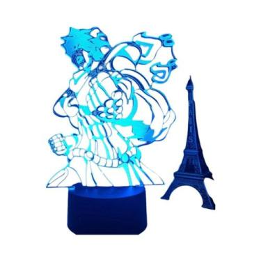 Imagem de Luminária Noturna 3D JoJo Bizarre Adventure Para Decoração De Quarto, 