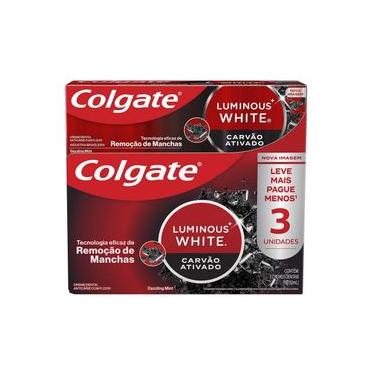 Imagem de Pack Creme Dental Colgate Carvão Ativado Luminous White 3un de 70g