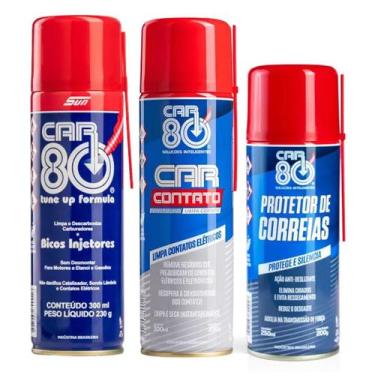 Imagem de Kit Descarbonizante Limpa Contato Protetor De Correias Car80 - Car 80