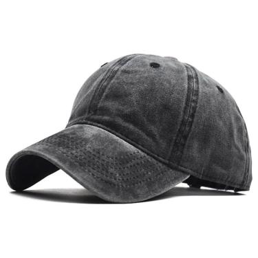 Imagem de Boné Liso Masculino Feminino Unissex Sarja Aba Curvada Com Regulagem De Tamanho preto