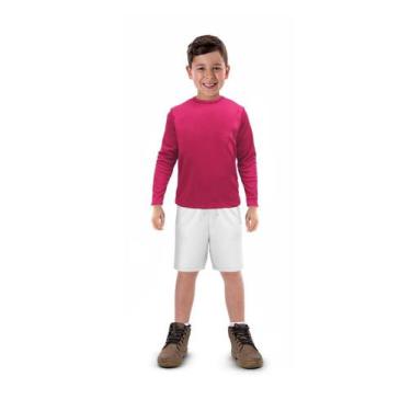 Imagem de Camisa Longa Infantil Moda Praia Uv 50 Térmica Verão Pink - Everest Sp