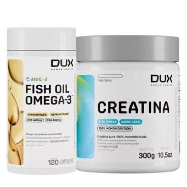 Imagem de Combo Creatina Dux Nutrition 300g + Fish Oil 120 Caps Omega3-Unissex