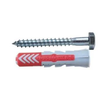 Imagem de Kit 25 Bucha Fischer Duopower 10 + Parafuso Sextavado 1/4x65 - FERRARI