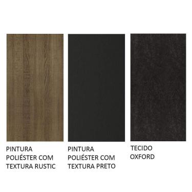 Imagem de Conjunto Sala De Jantar Mesa Tampo De Madeira Com 4 Cadeiras Rustic-preto-oxford Flavia Madesa Rustic-preto-oxford