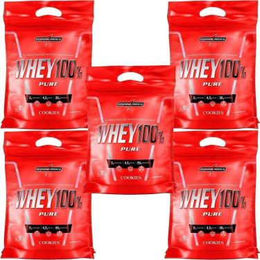 Imagem de Kit 5X Whey 100% Pure - 907g Refil Cookies - IntegralMédica-Masculino