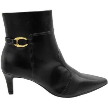 Imagem de Bota Cano Médio Bebecê Adorno Salto Médio Zíper Lateral Feminina-Feminino