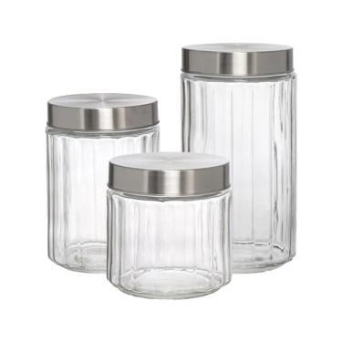 Imagem de Conjunto de Potes em Vidro 3 Peças com Tampa Cabane Hauskraft