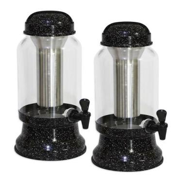 Imagem de Kit 2 Suqueira Vidro 3,2L com Compartimento Gelo Preto Pig - Pontual U