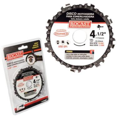 Imagem de Disco Motoserra Para Esmerilhadeira 4.1/2 115Mm - 516,0001 - Rocast