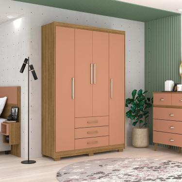 Imagem de Guarda Roupa Casal Renegade Nature Camarim 2 Portas 3 Gavetas MDP Nature-Camarim Vila Rica