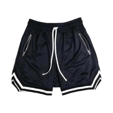Imagem de Shorts Esportivos Masculinos De Secagem Rápida E Respiráveis Com Zíper