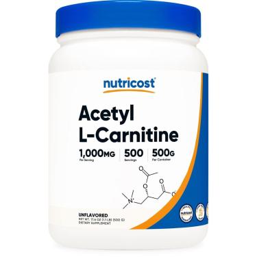 Imagem de Suplemento Nutricost Acetil L-Carnitina (Alcar) 500G 1000Mg-Unissex