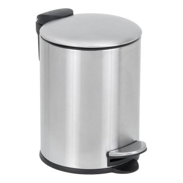 Imagem de Lixeira Banheiro 3l Prata Inox 25x17x17cm Pedal