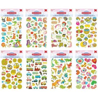 Imagem de Adesivos Decorados BIG MIX 15X26CM Cartela Sortidos Pacote com 16 Unid