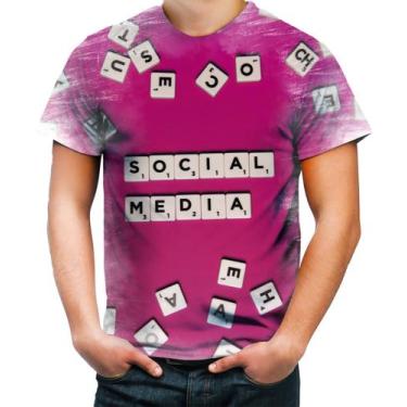 Imagem de Camiseta Desgaste Social Media Cubos Letras Profissão 1 - Kasubeck Sto