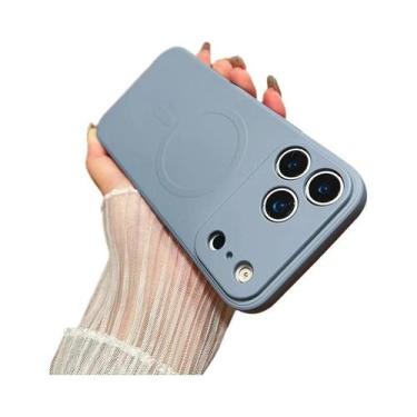 Imagem de Capa De Silicone Líquido Fosco Com Carregamento Sem Fio Magsafe Para i