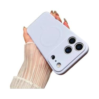 Imagem de Capa De Silicone Líquido Fosco Com Carregamento Sem Fio Magsafe Para i