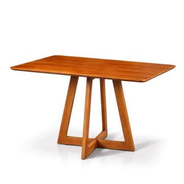 Imagem de Mesa de Jantar Luna 140x90 Tampo Laqueado Vidro ou Laminado Cinamomo C