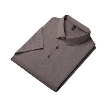 Imagem de Camisa Polo Masculina Estampada Casual De Negócios Com Manga Curta 202