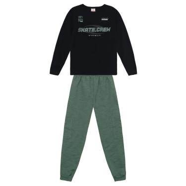 Imagem de Conjunto infantil menino em moletinho flamê Brandili-Masculino