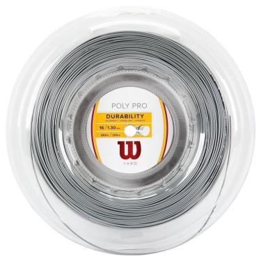 Imagem de Corda Wilson Poly Pro 16L 1.30mm Prata - Rolo com 200 metros-Unissex