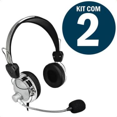 Imagem de Fone De Ouvido Headphone Com Microfone Extra Bassa Fio Para Computador