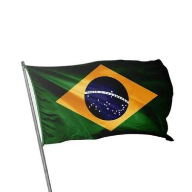 Imagem de Bandeira do Brasil 1,00m x 0,70m Poliester Classe, Verde, Amarelo