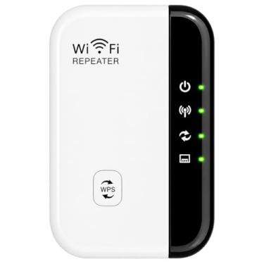Imagem de Repetidor de Sinal Wi-Fi Wireless 300Mbps 2.4GHz com Porta LAN 10/100 – Extensor de Int...