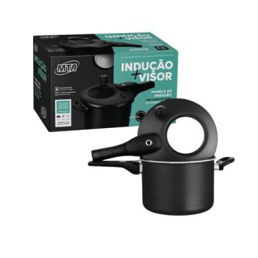 Imagem de Panela de Pressão Indução C/ Visor 4,5l Preto Fech. Ext. Mta Cor:PRETO