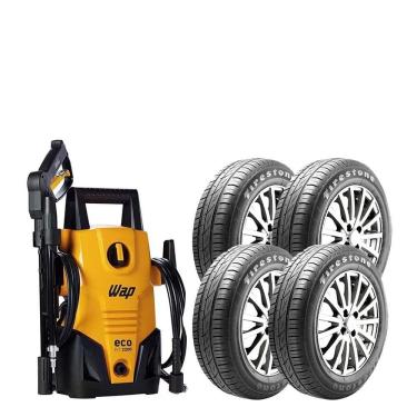 Imagem de Kit Pneu Aro 14 F-600 175-65 R14 Uso em Asfalto 82T Banda de Rodagem Assimétrica Preto...