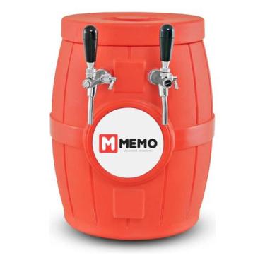 Imagem de Chopeira a Gelo Barril Rotomoldado vermelho- 2 Torneiras Mundi - Chope