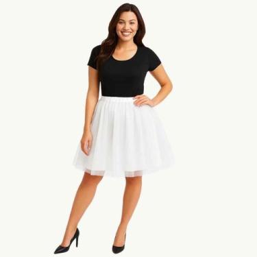 Imagem de Saia de Tule Tutu Adulta - 40cm - Extra Festas, Branco, U