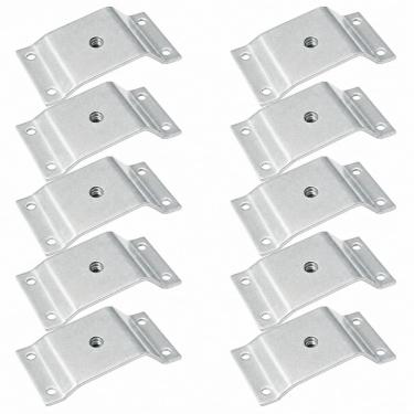 Imagem de Kit com 10 Chapinhas Chapa Inclinada 10o Fixação Pés Palito Cromado